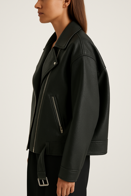 Leather Zip Up Jacket