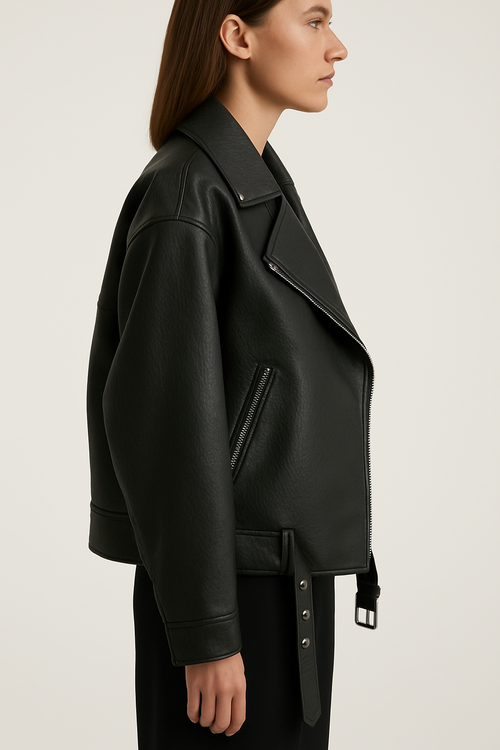 Leather Zip Up Jacket