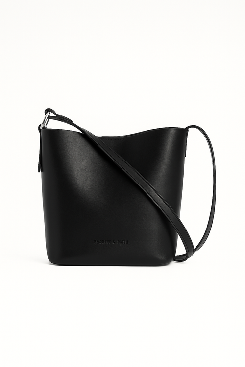 Pipa Bucket Crossbody Bag Black