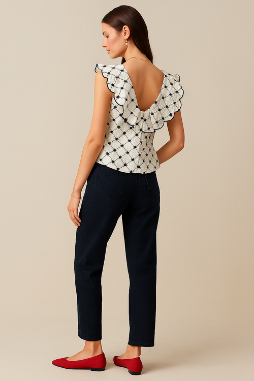 Bella Jacquard Top